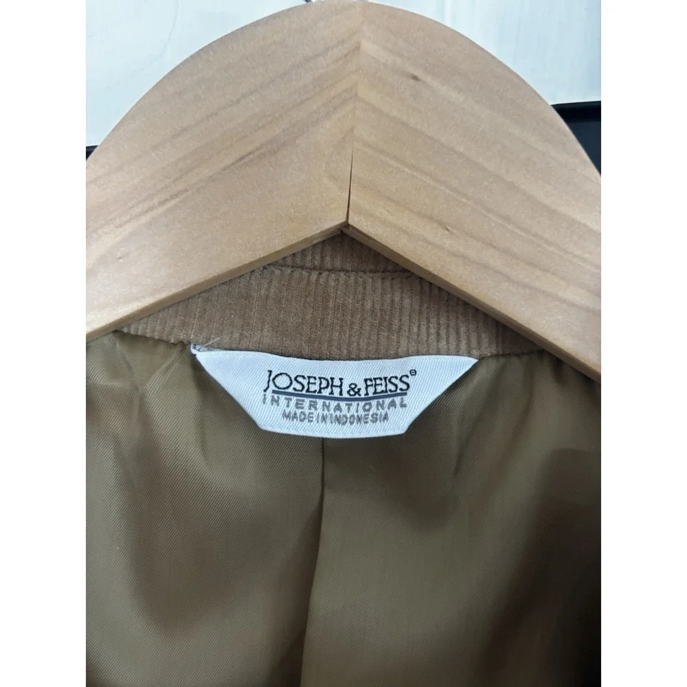 Joseph‎ & Feiss Mens 44R Tan Camel Corduroy Sport Coat 2 Button Jacket Blazer